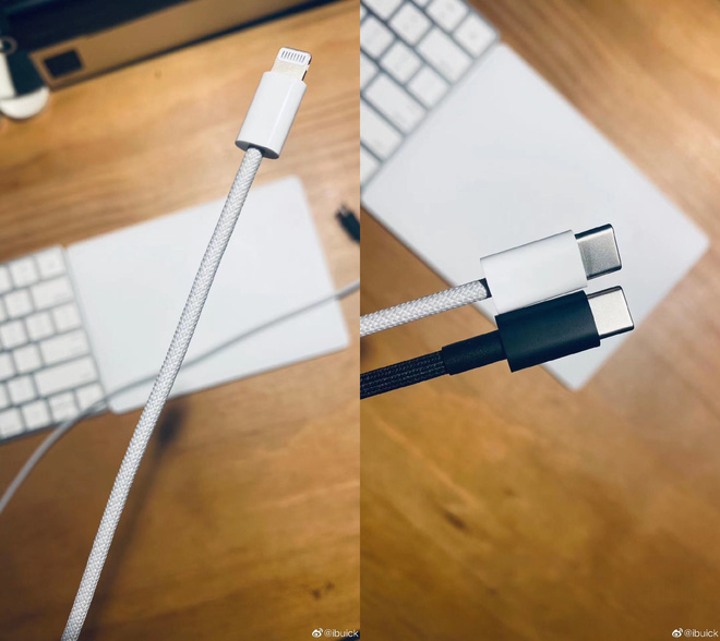 Dây sạc bọc dù của iPhone 12.