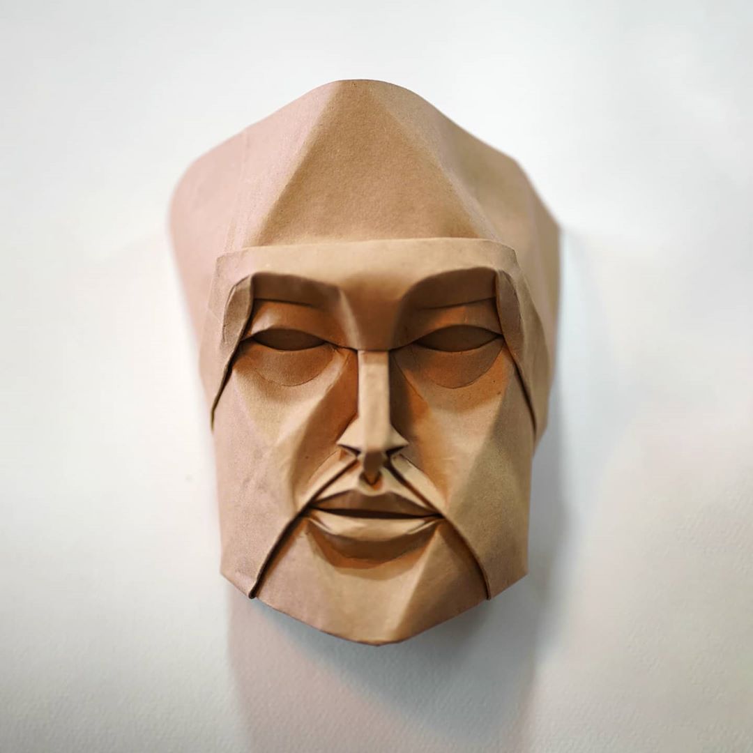 Không cần sách hướng dẫn anh nghệ sĩ tự mò mẫm cách gấp origami ra hình  những khuôn mặt siêu chi tiết cực kỳ ấn tượng