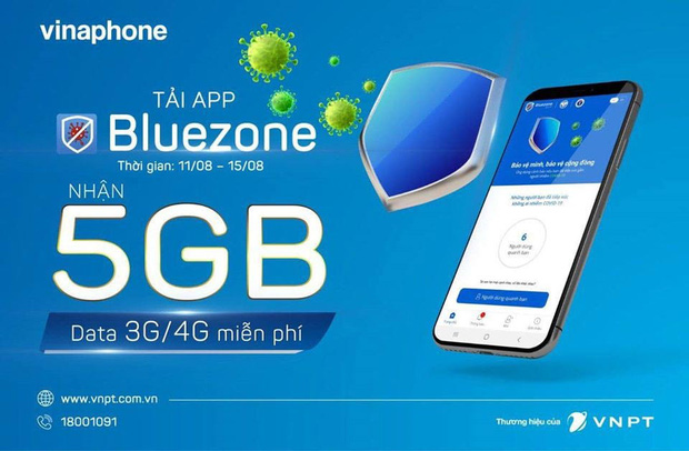 Khuyến khích tải ứng dụng Bluezone, nhà mạng đồng loạt tặng 5GB data, miễn phí 100% cước truy cập - Ảnh 1.