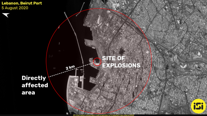 Vụ nổ cực lớn ở Li-băng: Nga công bố ảnh vệ tinh gây sốc - Ảnh 3.