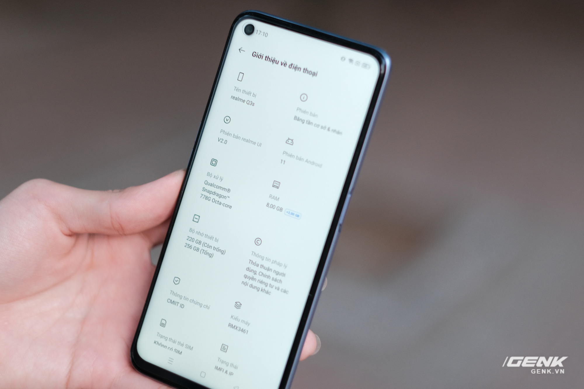 On hand realme Q3s: Smartphone priced below 6 million has a 144Hz screen, the configuration of the device is 10 million - Photo 17.