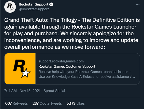 Rockstar Games Customer Support