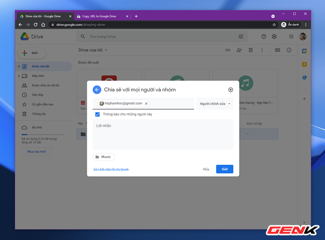 Cách sao chép và di chuyển dữ liệu giữa 02 tài khoản Google Drive - Ảnh 4.