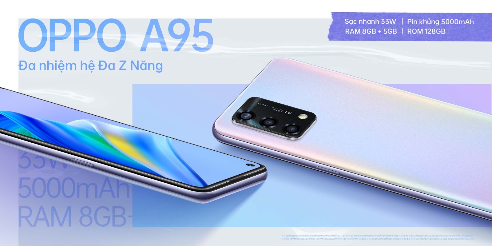 OPPO A95 launched in Vietnam: Stylish design, with AMOLED screen, Snapdragon 662, 5000mAh battery, priced at 6.9 million - Photo 1.