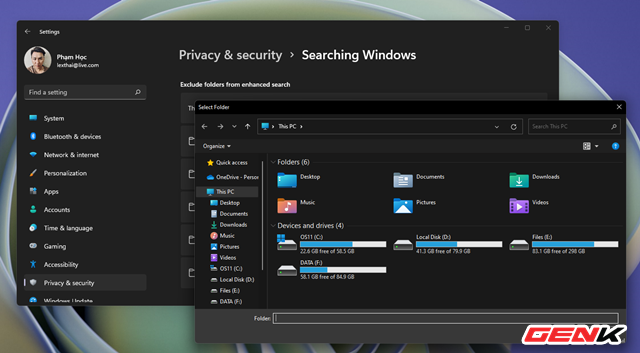 Cách ẩn các tập tin và thư mục "nhạy cảm" khỏi kết quả tìm kiếm trong Windows 11 - Ảnh 11. Cách ẩn các tập tin và thư mục "nhạy cảm" khỏi kết quả tìm kiếm trong Windows 11 - Ảnh 11.