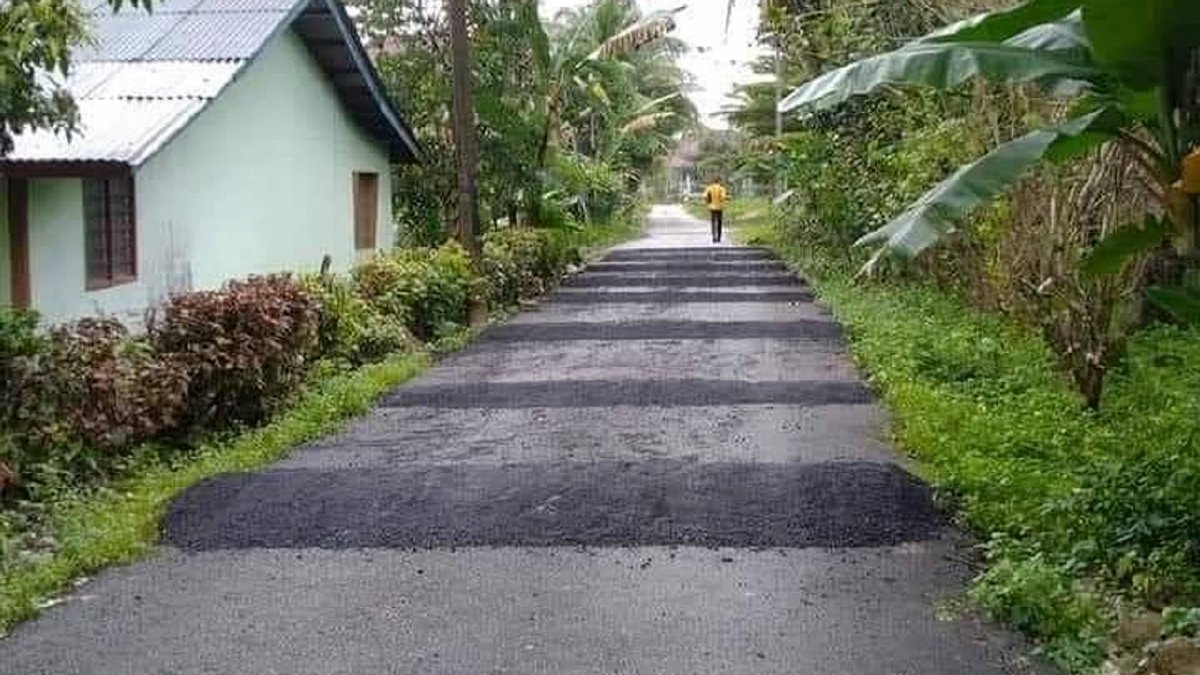 Losing sleep all night because of the sound of cars passing, the guy built 11 speed bumps on the 40-meter-long road right next to the house - Photo 1.