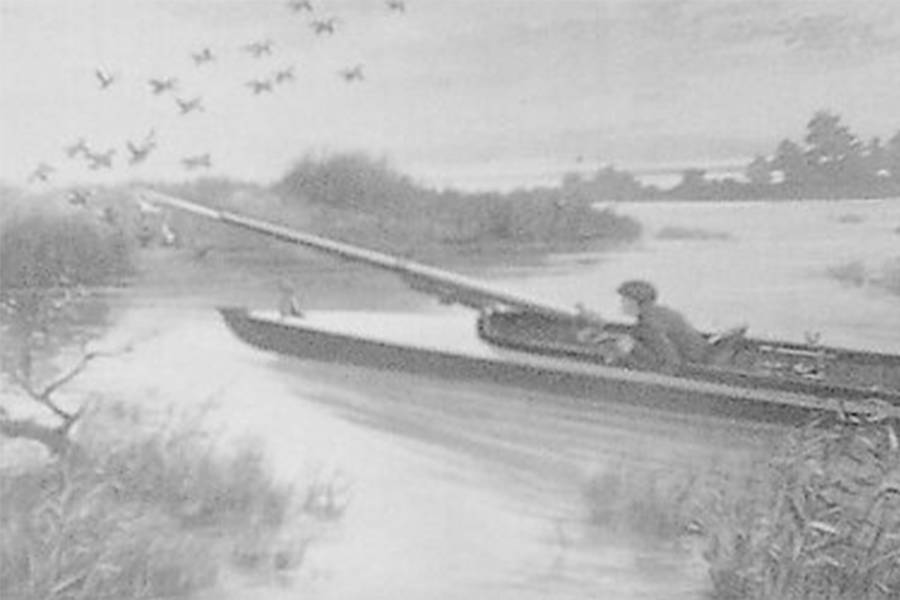 S&uacute;ng hoa cải ở Việt Nam v&ocirc; c&ugrave;ng nổi tiếng, c&ograve;n ở Mỹ người ta c&ograve;n d&ugrave;ng s&uacute;ng hoa cải khổng lồ nhưng chỉ để săn vịt - Ảnh 1.