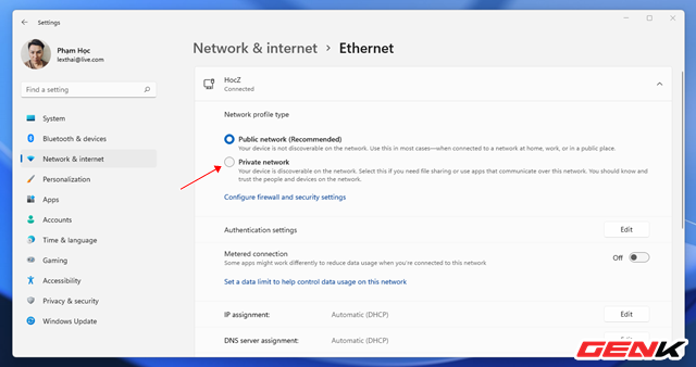 What is Public and Private Network on Windows 11?  How to switch between them - Photo 4.