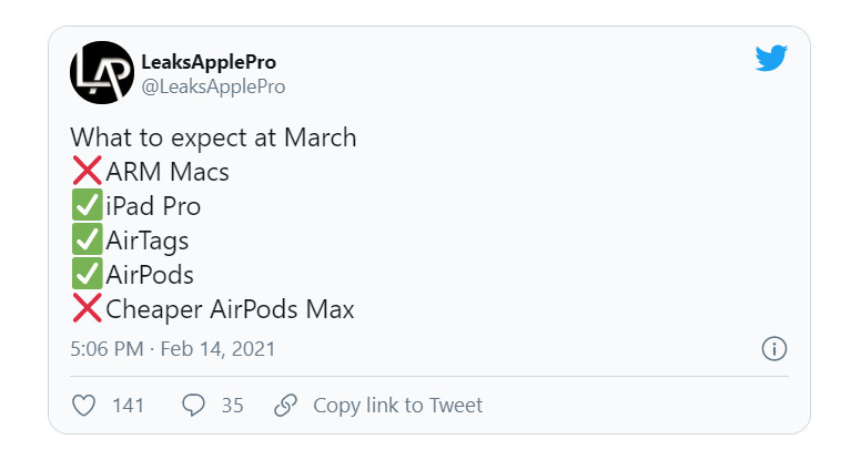 iPad Pro mới, AirTags và AirPods sẽ trình làng vào tháng 3 tới? - Ảnh 3. iPad Pro mới, AirTags và AirPods sẽ trình làng vào tháng 3 tới? - Ảnh 3.