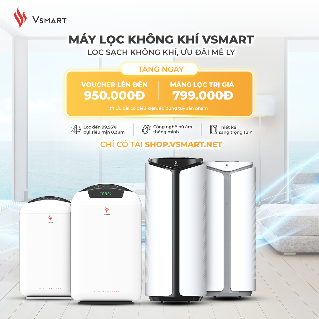 Máy lọc không khí Vsmart chính thức ra mắt, giá từ 2.9 đến 10.9 triệu đồng - Ảnh 1. Máy lọc không khí Vsmart chính thức ra mắt, giá từ 2.9 đến 10.9 triệu đồng - Ảnh 1.