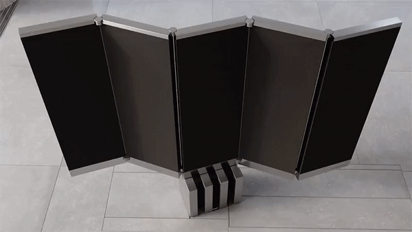 Chiếc TV MicroLED này có thể gấp lại như cái quạt, ẩn dưới sàn nhà, giá 400.000 USD - Ảnh 1.