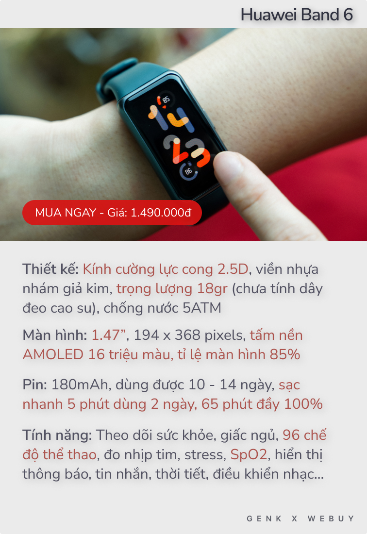 Trên tay Huawei Band 6: Smartband giá-không-rẻ nhưng được cái màn hình lớn, nhiều tính năng xịn - Ảnh 1. Trên tay Huawei Band 6: Smartband giá-không-rẻ nhưng được cái màn hình lớn, nhiều tính năng xịn - Ảnh 1.