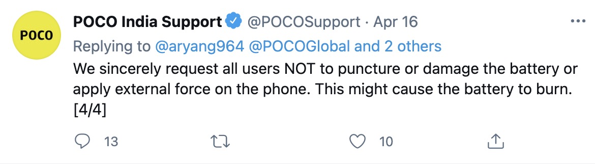 POCO X3 phát nổ khi đang sạc, Xiaomi chối bỏ trách nhiệm - Ảnh 4.