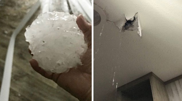Hoảng hồn với chùm ảnh về trận mưa đá kinh hoàng tại Mỹ, nhà cửa, ô tô thủng lỗ chỗ vì thành bia tập bắn của thiên nhiên - Ảnh 2. Hoảng hồn với chùm ảnh về trận mưa đá kinh hoàng tại Mỹ, nhà cửa, ô tô thủng lỗ chỗ vì thành bia tập bắn của thiên nhiên - Ảnh 2.