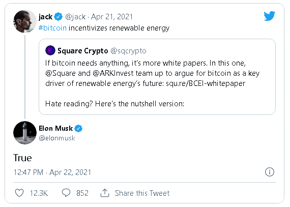 “Lươn” như Elon Musk: Mới tháng trước còn đồng ý Bitcoin giúp tăng cường sử dụng năng lượng sạch, giờ lại tuyên bố không chấp nhận Bitcoin để bảo vệ môi trường - Ảnh 2. “Lươn” như Elon Musk: Mới tháng trước còn đồng ý Bitcoin giúp tăng cường sử dụng năng lượng sạch, giờ lại tuyên bố không chấp nhận Bitcoin để bảo vệ môi trường - Ảnh 2.