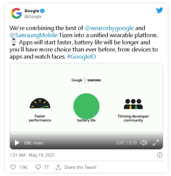 Google và Samsung hợp nhất Wear OS và Tizen - Ảnh 2. Google và Samsung hợp nhất Wear OS và Tizen - Ảnh 2.