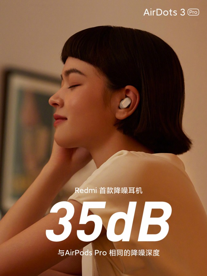 Redmi AirDots 3 Pro ra mắt: Thiết kế giống Pixel Buds, tích hợp chống ồn ANC, pin 28 giờ, giá chỉ hơn 1 triệu đồng - Ảnh 2. Redmi AirDots 3 Pro ra mắt: Thiết kế giống Pixel Buds, tích hợp chống ồn ANC, pin 28 giờ, giá chỉ hơn 1 triệu đồng - Ảnh 2.