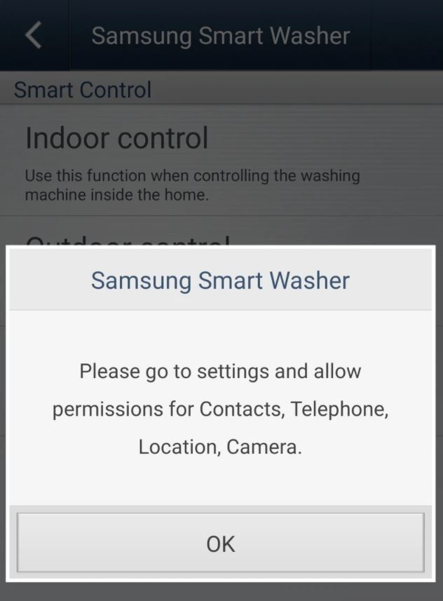 Người dùng phẫn nộ vì ứng dụng máy giặt của Samsung yêu cầu quyền truy cập danh bạ, vị trí trên smartphone - Ảnh 1.