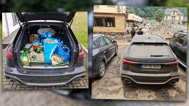 Đem chiếc RS6 hàng mượn đi cứu trợ lũ lụt, YouTuber bị Audi quở trách: Xe của chúng tôi không phải để làm việc đó - Ảnh 1.
