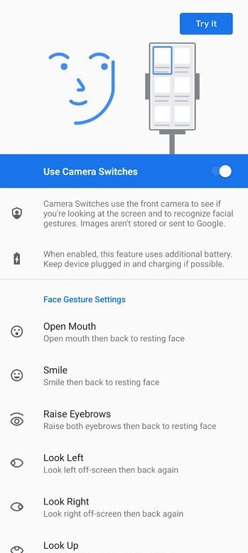 Android 12 sẽ cho phép người dùng điều khiển điện thoại bằng cử chỉ của mắt và miệng - Ảnh 2.