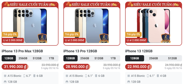 Giá iPhone 13 giảm cực sâu dịp giáp Tết Nguyên đán: Nhưng mua ở đâu để có giá rẻ nhất? - Ảnh 4.
