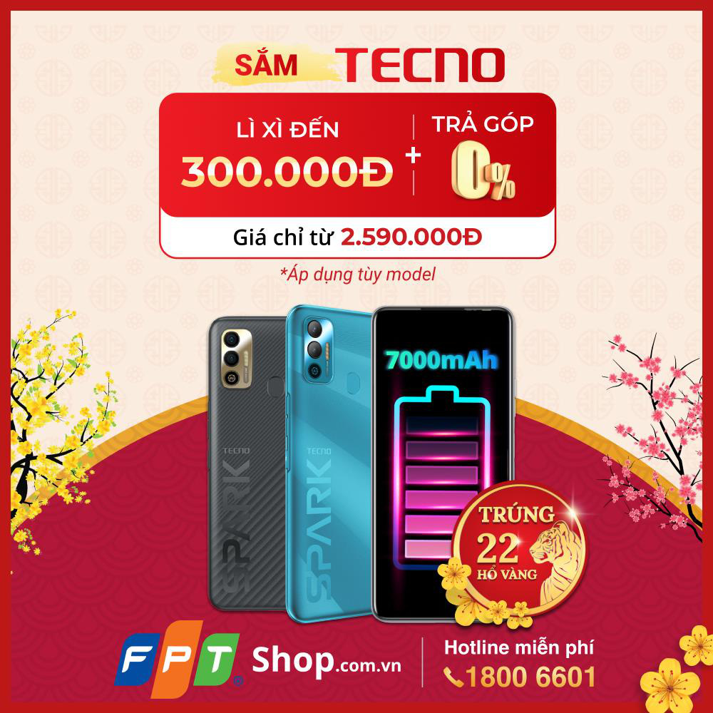 Chọn mua smartphone Tecno, FPT Shop lì xì ngay 300.000 đồng - Ảnh 1.