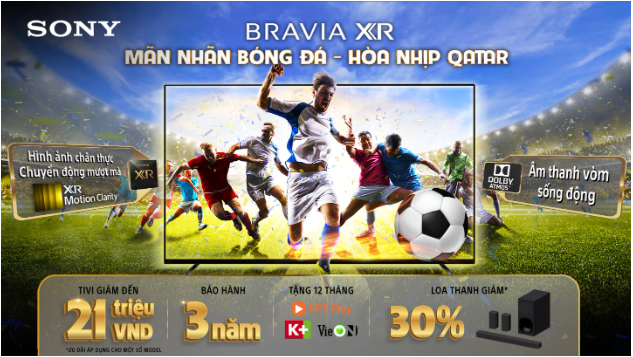 Hòa nhịp bóng đá với khuyến mãi hấp dẫn khi mua TV Sony Bravia - Ảnh 1.