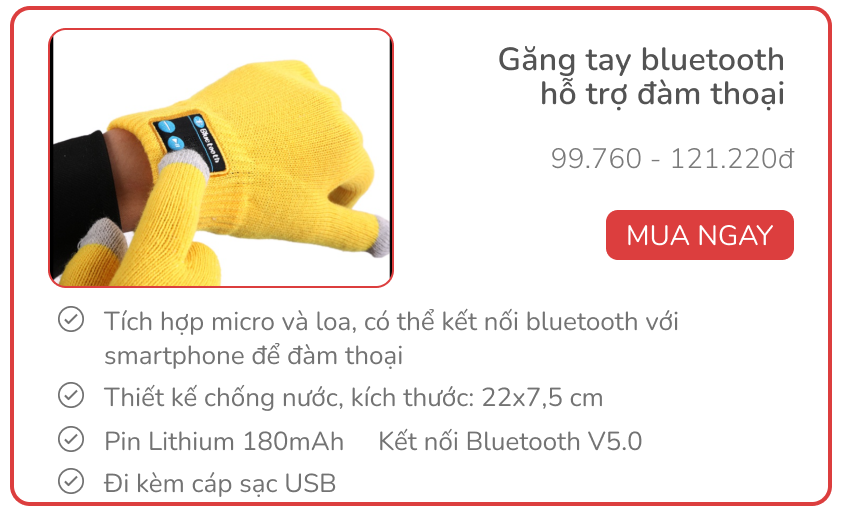 Găng tay mùa đông giờ nghe gọi được như điện thoại, tự sưởi kiêm chạm cảm ứng thông minh - Ảnh 1.