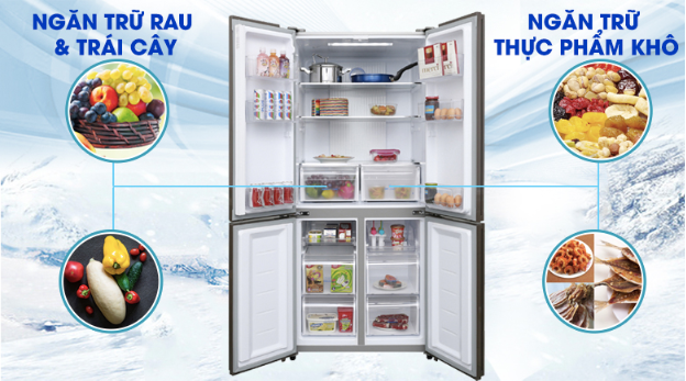 Tủ lạnh Aqua Inverter 516 lít AQR-IGW525 đáp ứng đầy đủ các nhu cầu của gia đình - Ảnh 5.