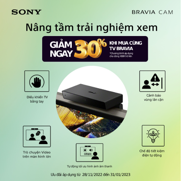 Trò chuyện video và điều khiển TV bằng tay với BRAVIA CAM thông minh trên TV Sony - Ảnh 4.