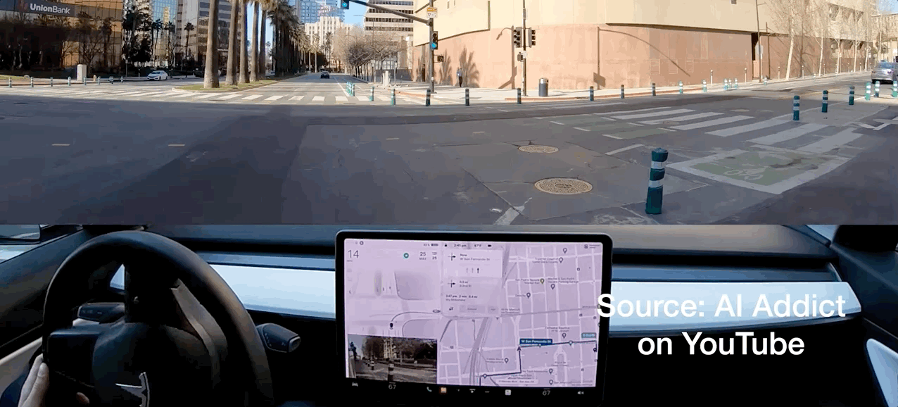 Video ghi lại cảnh Tesla Model 3 lao vào cột phân làn khi đang ở chế độ Tự lái hoàn toàn - Ảnh 1. Video ghi lại cảnh Tesla Model 3 lao vào cột phân làn khi đang ở chế độ Tự lái hoàn toàn - Ảnh 1.