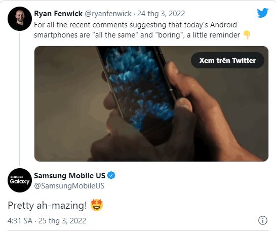 Samsung mistakenly praised the rival's folding phone on Twitter - Photo 1.
