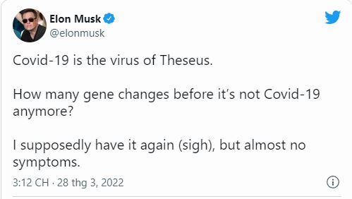 Elon Musk nhiễm COVID-19 lần thứ 2 - Ảnh 1.