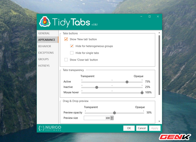 Mang tính năng Tab lên bất cứ phần mềm, ứng dụng nào bạn muốn trên Windows với TidyTabs - Ảnh 13. Mang tính năng Tab lên bất cứ phần mềm, ứng dụng nào bạn muốn trên Windows với TidyTabs - Ảnh 13.