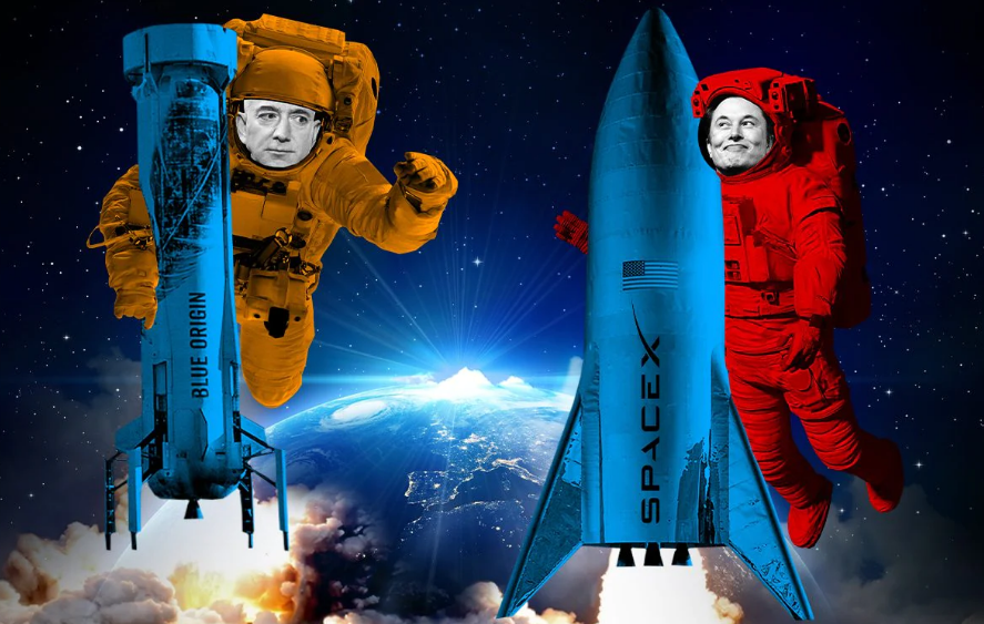 Cuộc chiến không gian của 2 người đàn ông giàu có bậc nhất thế giới: Elon Musk muốn xây thành phố sao Hỏa, Jeff Bezos bỏ bán sách để làm tên lửa - Ảnh 1.