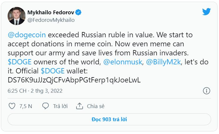 Deputy Prime Minister of Ukraine: 'We accept Dogecoin, Elon Musk takes action' - Photo 1.