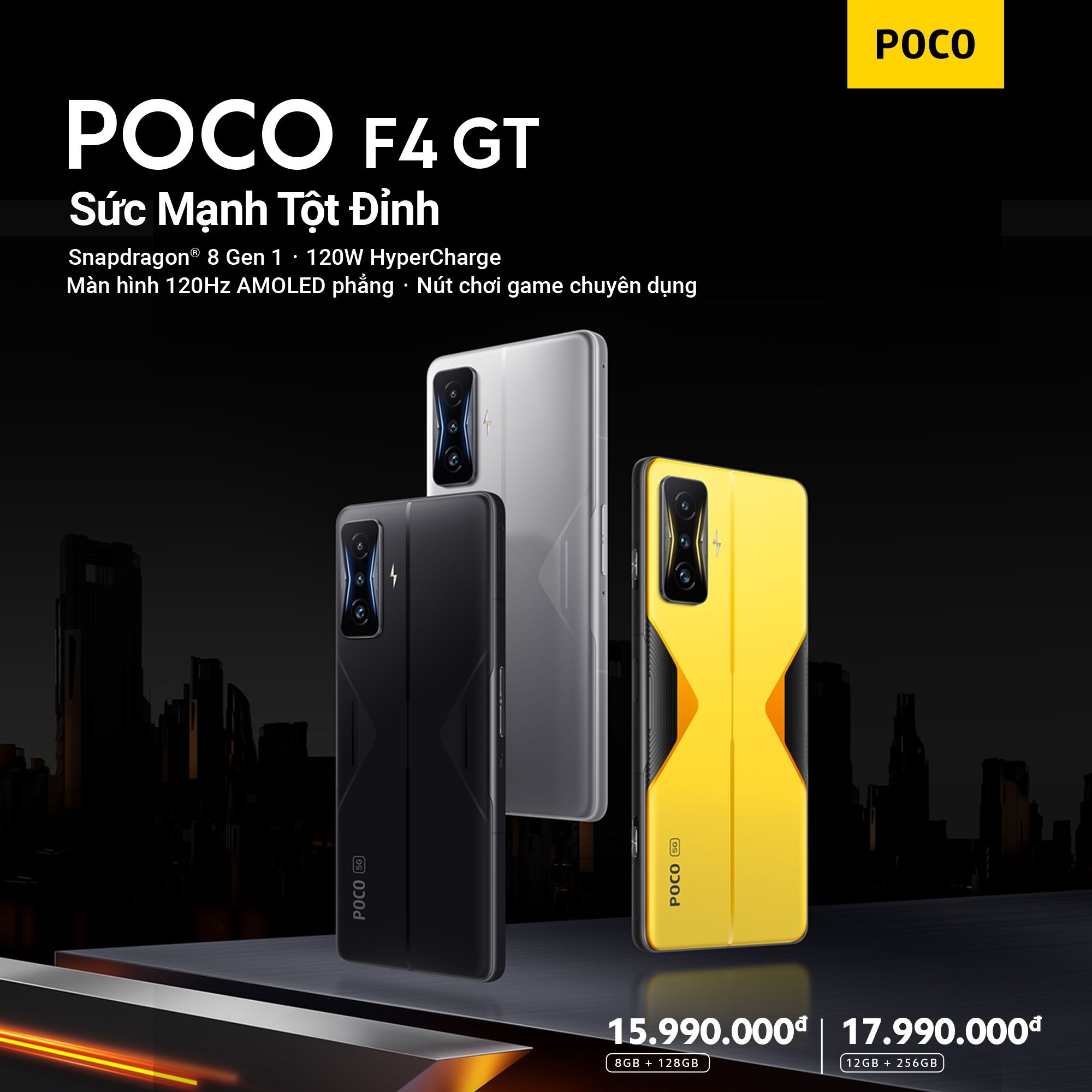 POCO F4 GT launched: Snapdragon 8 Gen 1, 120Hz AMOLED screen, 120W fast charging, priced at VND 15.99 million - Photo 2.