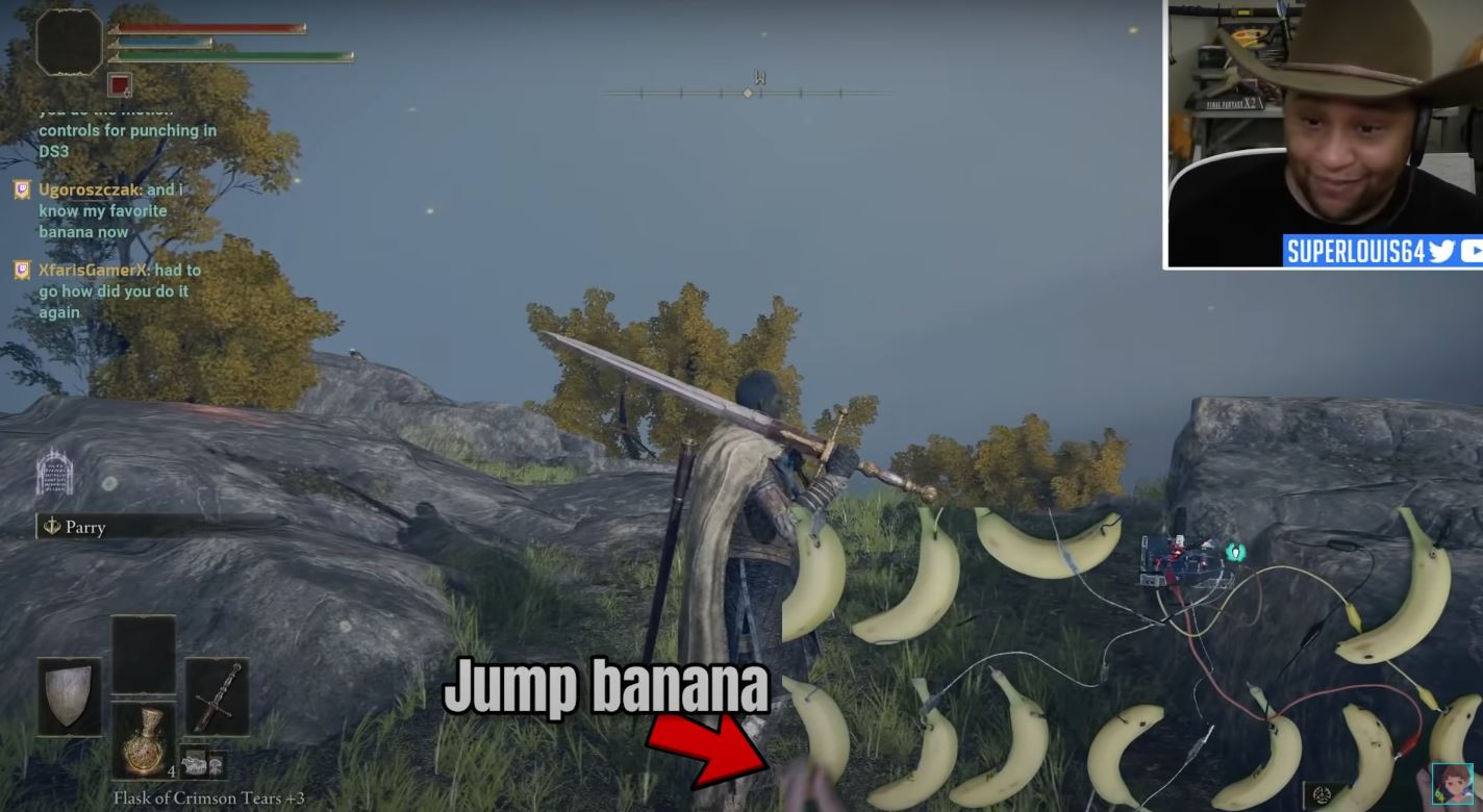 YouTuber made a handle from 12 bananas to play Elden Ring - Photo 1.