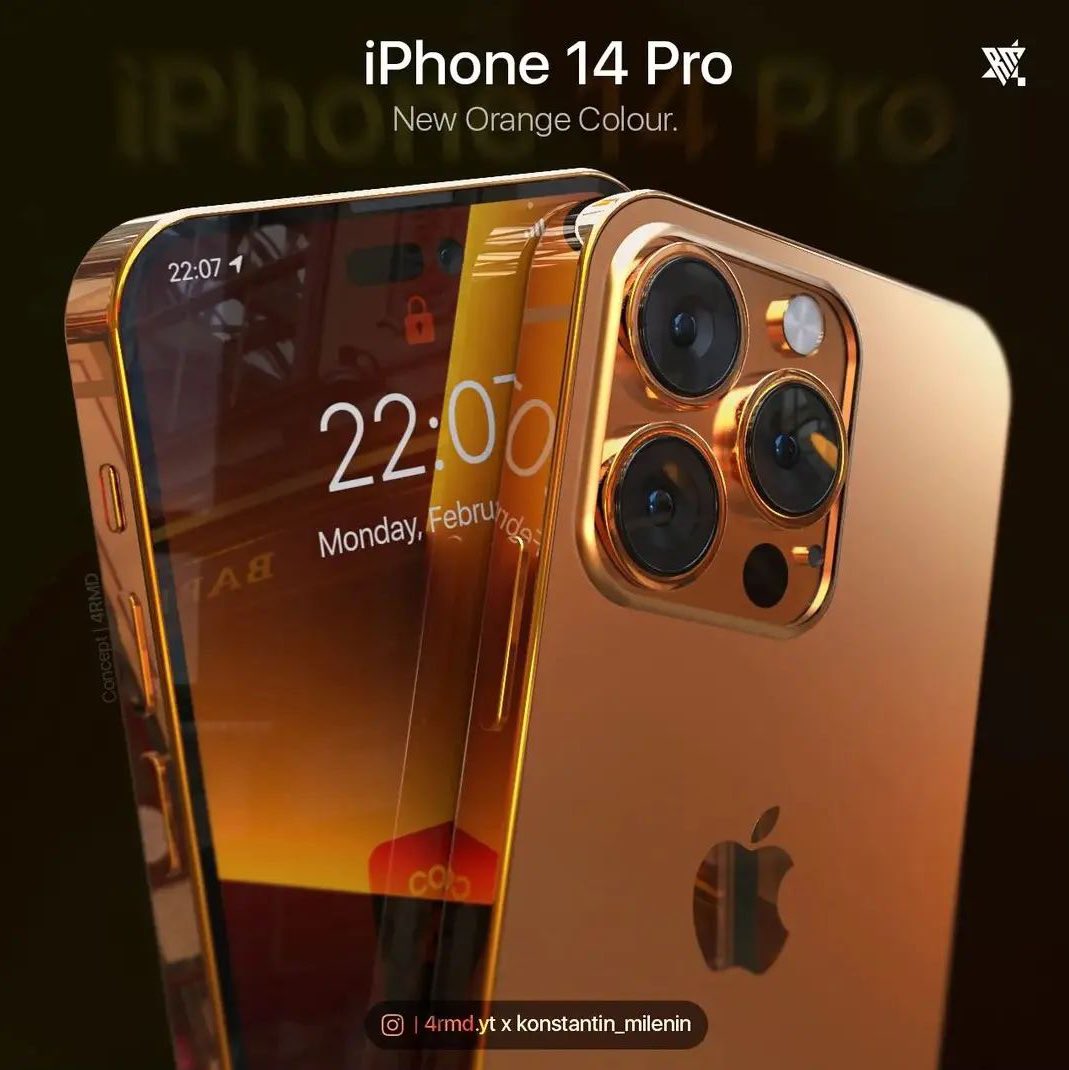 See iPhone 14 Pro orange yellow version, eye-catching every line!  - Photo 2.