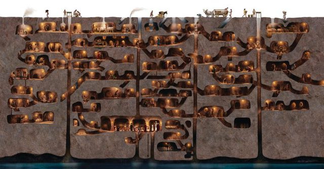  Thành phố ngầm 18 tầng ẩn dưới hầm nhà dân ở xứ sở thảm bay Thổ Nhĩ Kỳ: Được phát hiện trong tình cảnh tréo ngoe, nhìn kiến trúc mới thán phục tài trí người xưa  - Ảnh 4.