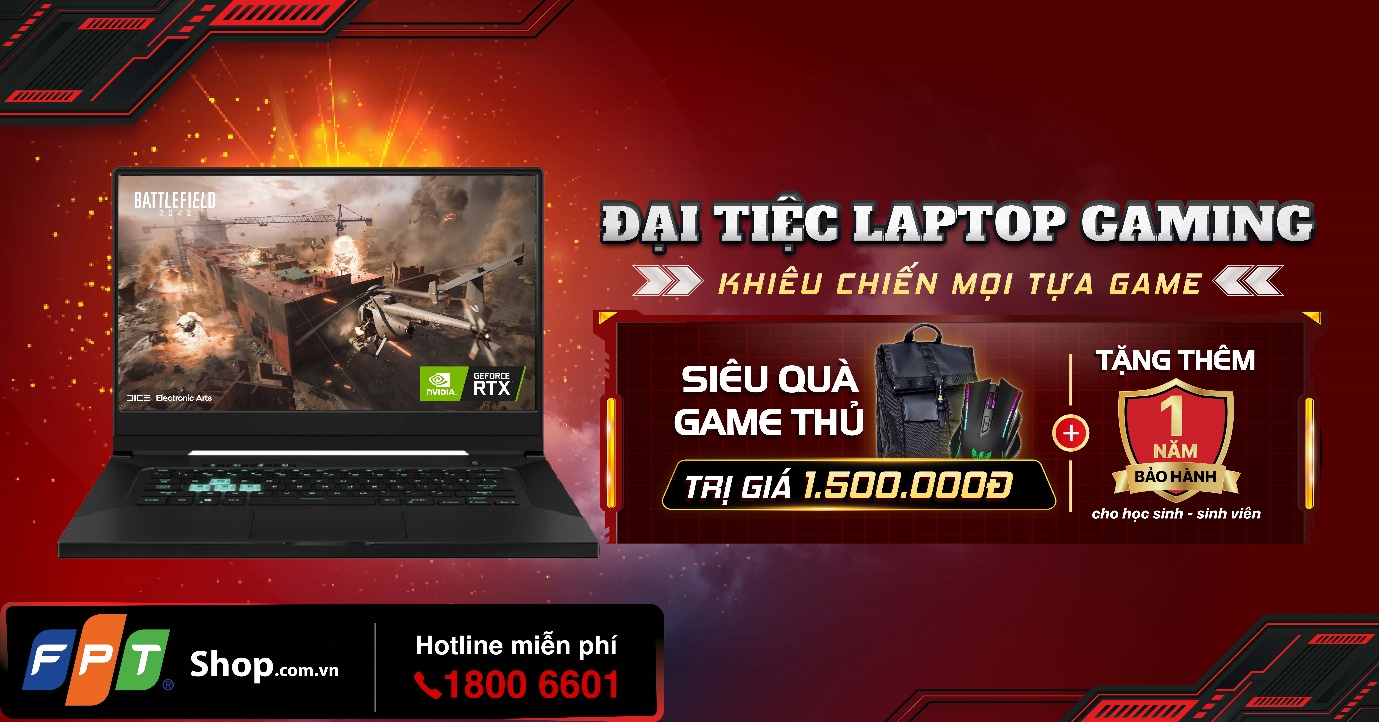 Đại tiệc laptop gaming FPT Shop, ngập tràn quà “khủng” - Ảnh 1.