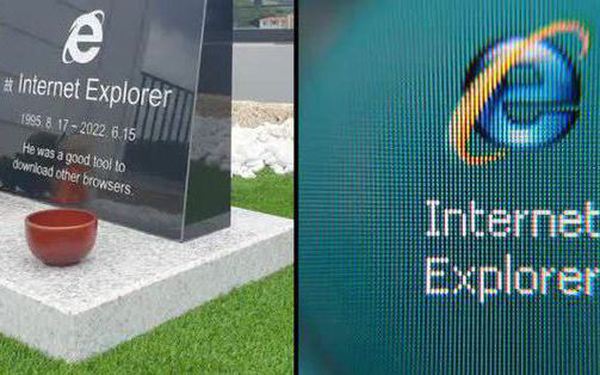 Vừa bị khai tử, Internet Explorer đã được &quot;dựng mộ&quot; tiếc thương tại Hàn Quốc, đọc dòng chữ tri ân khiến ai cũng cảm thán - Ảnh 1.