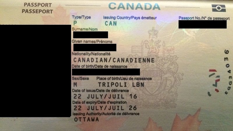 Place Of Birth On Passport Canada