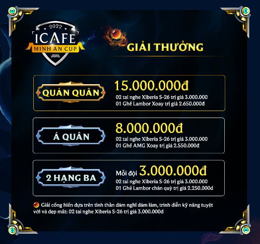 iCafe Minh An Cup 2022 - Giải đấu LMHT siêu khủng với tổng giá trị đến 200.000.000Đ - Ảnh 3.