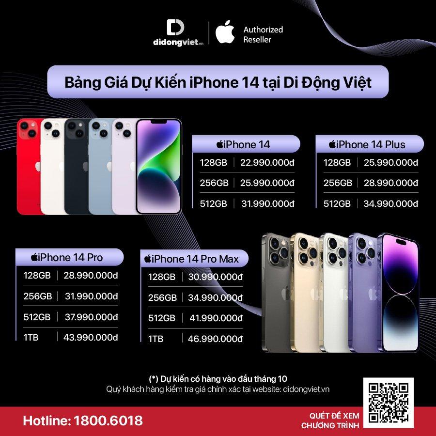 Bảng giá iPhone 14 series dự kiến khi mở bán tại Việt Nam - Ảnh 4.