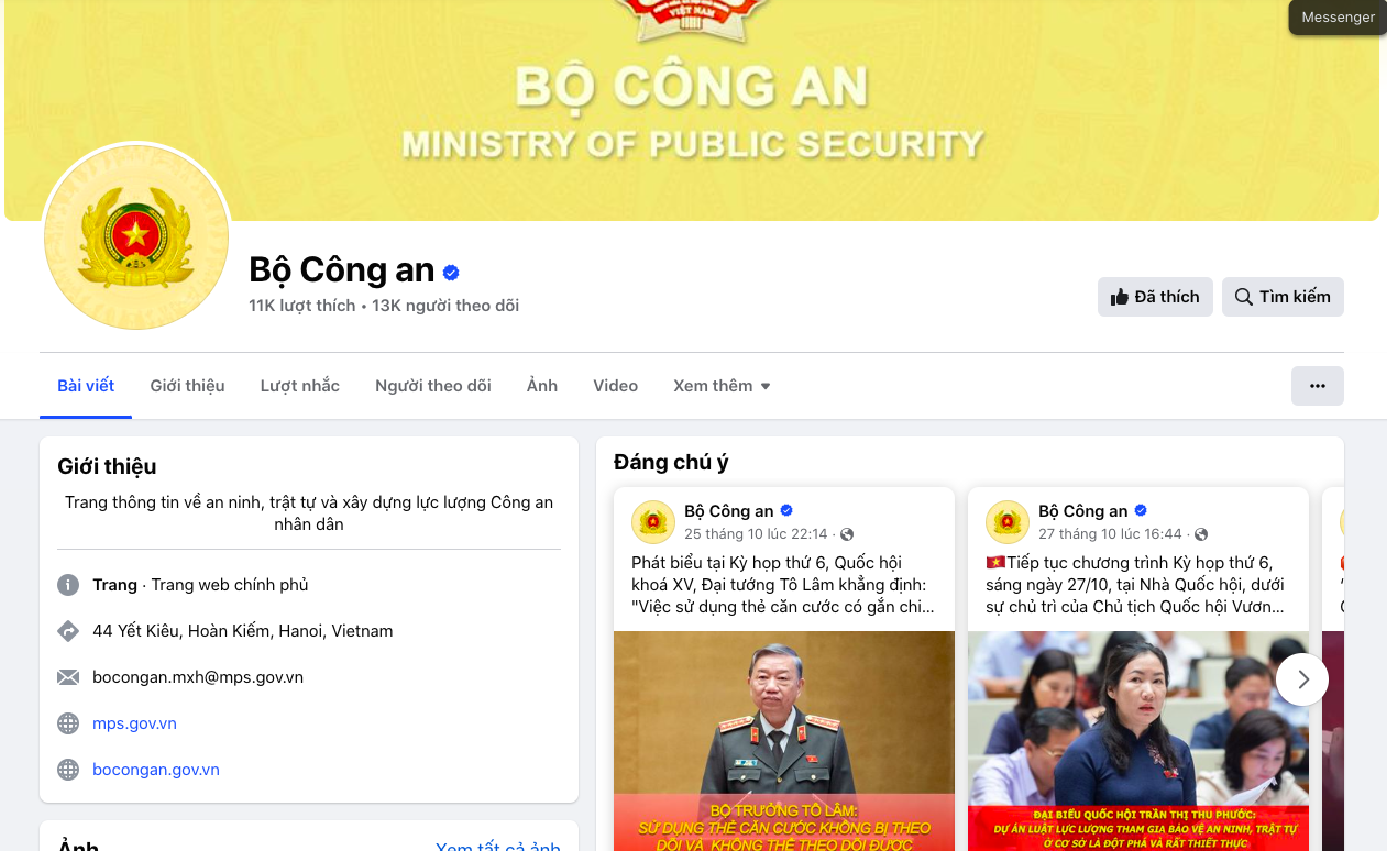 Bộ Công an công bố kênh Facebook chính thức - rất nhiều cảnh báo nóng về tội phạm mới người dân cần biết - Ảnh 1.