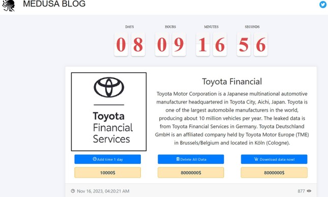 Toyota bị tấn công an ninh mạng, đối mặt số tiền chuộc hàng triệu USD- Ảnh 1.