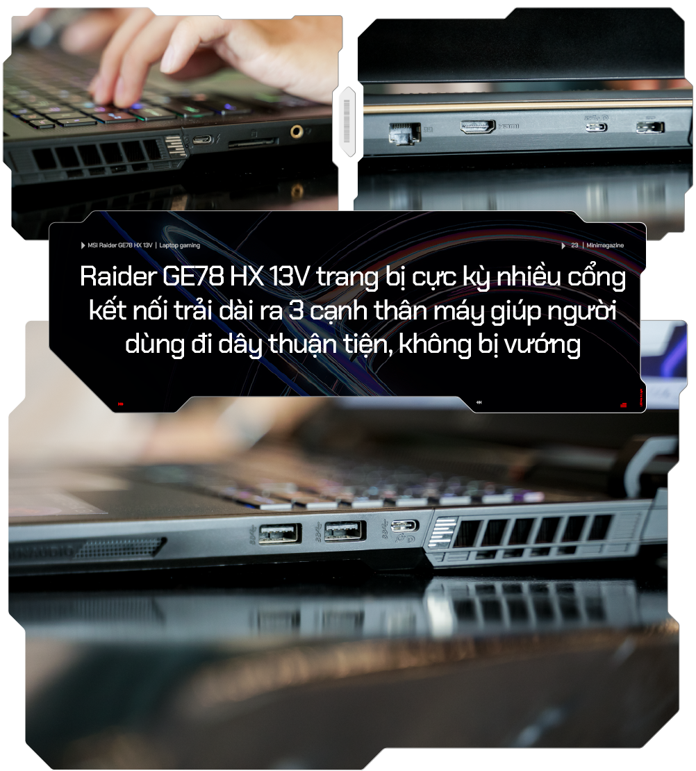 Trải nghiệm MSI Raider GE78 HX 13V: Laptop gaming 17 inch hiệu năng mạnh mẽ, hài lòng cả những game thủ khó tính- Ảnh 6.