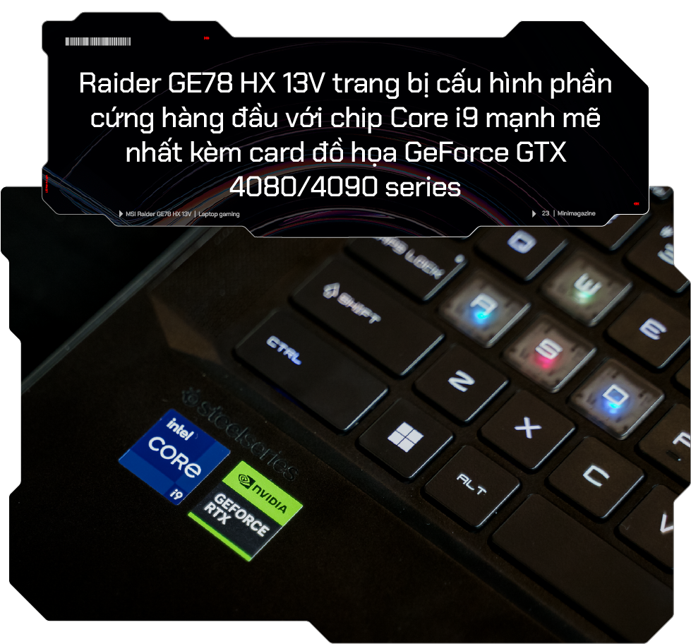 Trải nghiệm MSI Raider GE78 HX 13V: Laptop gaming 17 inch hiệu năng mạnh mẽ, hài lòng cả những game thủ khó tính- Ảnh 11.