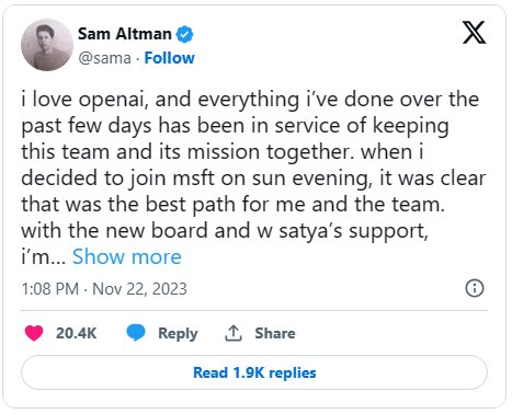 Cái kết có hậu cho drama tại OpenAI: Sam Altman trở lại làm CEO- Ảnh 3.